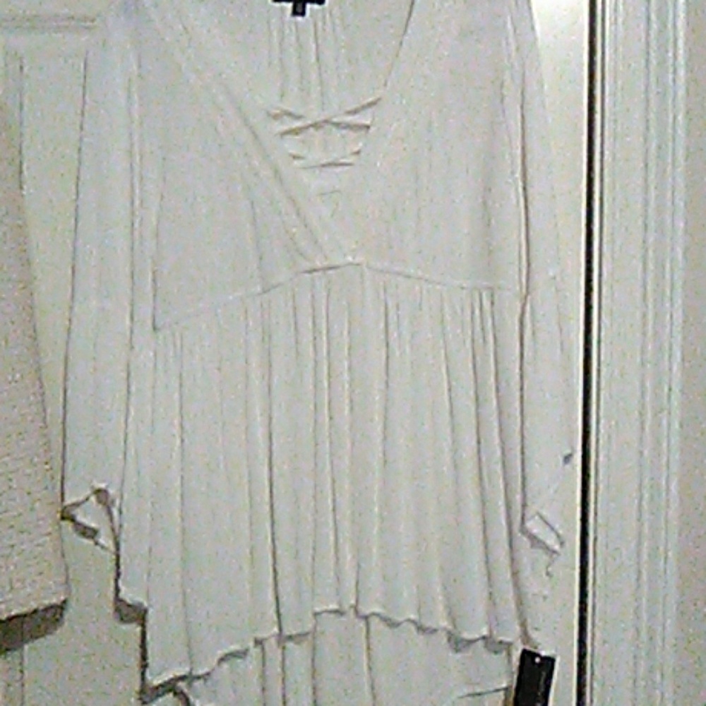NWT boho ivory top